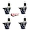 Service Caster 3'' Blue Poly Swivel 1-7/8'' Expanding Stem Caster Set with Brake, 4PK SCC-EX20S314-PPUB-BLUE-PLB-178-4 - alternate 4